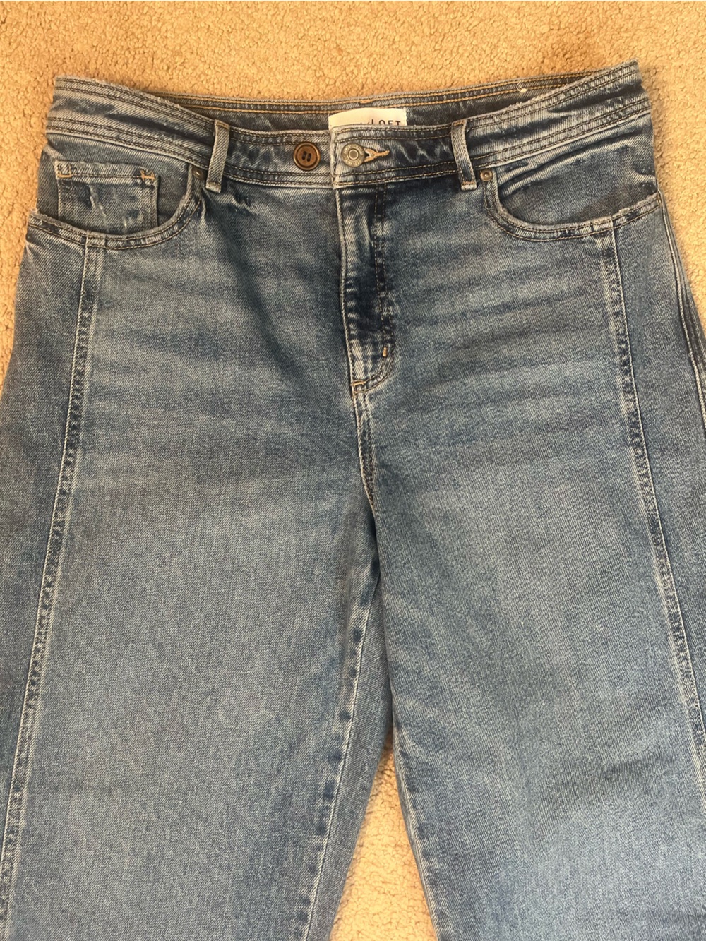 Loft Barrel Leg Jeans Womens 10/30 Medium Wash Casual Horseshoe  Hi Rise 2025 - Picture 11 of 11